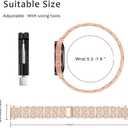 Mosonio Compatible with Samsung Galaxy Watch 8/7/6 Bands 40mm/44mm, 20mm Bling Metal Bands with Bling Protective Cover Case for Women, Shiny Watch Replacement Strap for Daily Wear