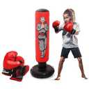 47" Kids Inflatable Punching Bag with Gloves, Boxing Bag Toy for Boy Girl