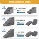 Dog Stairs and Ramp for High Bed, 5-Step Dog Steps for Small Dogs and Cats,Non-Slip Pet Stairs Suitable High Bed Climbing