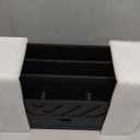 Bamboo Mail Organizer Countertop Desktop with Drawer - Desk Organizer with File Organizer for Office Supplies All-in-One Desk File Organization with Pencil Holder for Paper Letter Envelope Bill (1 Black)