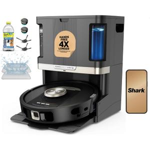 Shark Robot Vacuum & Mop Combo, PowerDetect NeverTouch Pro, Self-Emptying, Self-Refill with Self-Clean Pad Wash & Dry, 60-Day Debris Capacity, 30-Day Refill Tank, 5 Technologies, Black, AV2810ZEBK