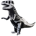 Skeleton Dinosaur Inflatable Costume, Halloween Dinosaur Cosplay Blow Up Suit Fancy Dress For Adult