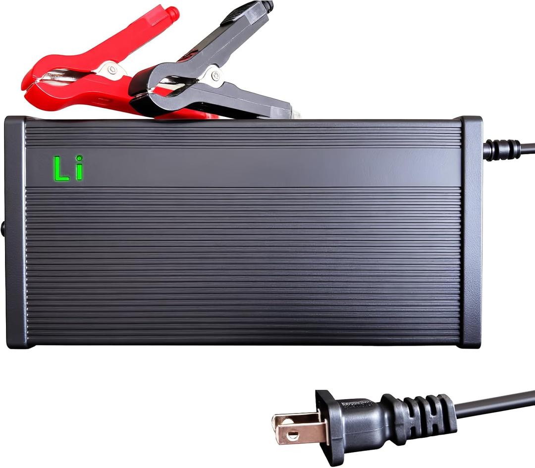 24V Lithium Battery Charger 29.2V 10A LiFePO4 Battery Charger for Lithium Iron Phosphate Battery, AC-DC Smart Charger, Battery Maintainer, Built-in Safety Protections, Support 0V Charging Function