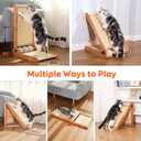 3 Transformable Shapes Cat Scratching Post - Adjustable L-Shape Sisal Scratcher with Multiple Fresh Fun Play Modes, 100% Natural Solid Beechwood& Sisal, Eco-Friendly Furniture Protector