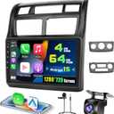 4+64G Radio for Kia Sportage 2007-2013, 9'' IPS Touchscreen Stereo Android 15 Wireless Apple Carplay Android Auto 32EQ 5G WiFi 1080P Bluetooth +Free AHD Backup Camera