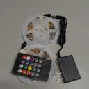 Micomlan 50ft/15M Led Strip Lights, Music Sync Color Changing RGB LED Strip Lights Built-in Mic, Bluetooth app Controlled Rope Lighting for Home Decoration Living Room Kitchen