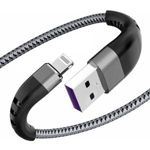 Essri for Phone Charger Cord 3FT 2Pack, USB to L Cable 3 Feet, Nylon Braided Long Charging Cable 3 Foot Compatible with iPhone 14/13/12/11/X/XS/XR/15/Pad - Gray