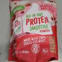 FlavCity All in One Protein Shake Powder, Berries and Cream - On the Go Meal Alternative + Collagen Peptides, Reishi & Cordyceps - Focus, Skin, Hair & Joint Support - 100% Grass Fed Whey, 20 Servings