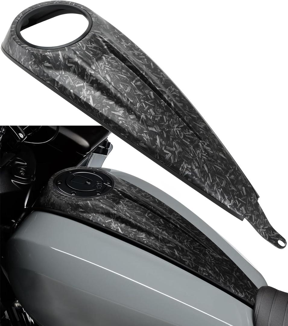 Low Profile Fuel Tank Console kit Cover Compatible with Harley Touring 2023-2025 CVO Street Glide,CVO Road Glide,CVO Road Glide ST,Street Glide,Street Glide Ultra,Road Glide (Forged Carbon Fiber)