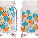 2 x 2 Pack Magnetic Reward Jar for Kids Star and Heart Incentive Jars for Classroom Toddlers Potty Training Reward Home Training for Boys Girls,Star and Heart