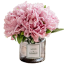Artificial Flowers with Vase, Fake Peony Flowers in Gray Vase,Faux Flower Arrangements for Home Decor,Light Lilac,Small