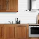 DEWOO White Peel and Stick Backsplash Subway Tile Self Adhesive Wall Tiles for Kitchen Bathroom, 10-Sheet, 12"12"