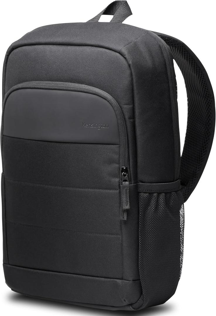 Kensington EQ Laptop Backpack 14, Padded Shoulder Straps, Side Pocket (K60391WW), Black