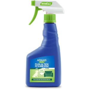 ADAMS Botanicals Flea & Tick Pet & Home Spray, Flea Spray for Dogs, Cats, Puppies, & Kittens, Indoor Home Treatment, Kills Fleas & Ticks on Pet Bedding and Furniture, 16 oz