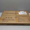 2-Step Aluminum Ladder,Lightweight Folding Step Stool with Extra-Wide Anti-Slip Steps,330 lbs Capacity,Compact Space-Saving Design for Home,Kitchen and OfficeWhite&Woodgrain