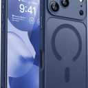 Magnetic Compatible with iPhone, Upgraded [Full Camera Protection] [Compatible with Magsafe] [Translucent Matte] Shockproof Protective Phone Cover  - Ultramarine 6 x 3