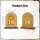 Rattan Arch Wedding Table Numbers 1-20 with Stands