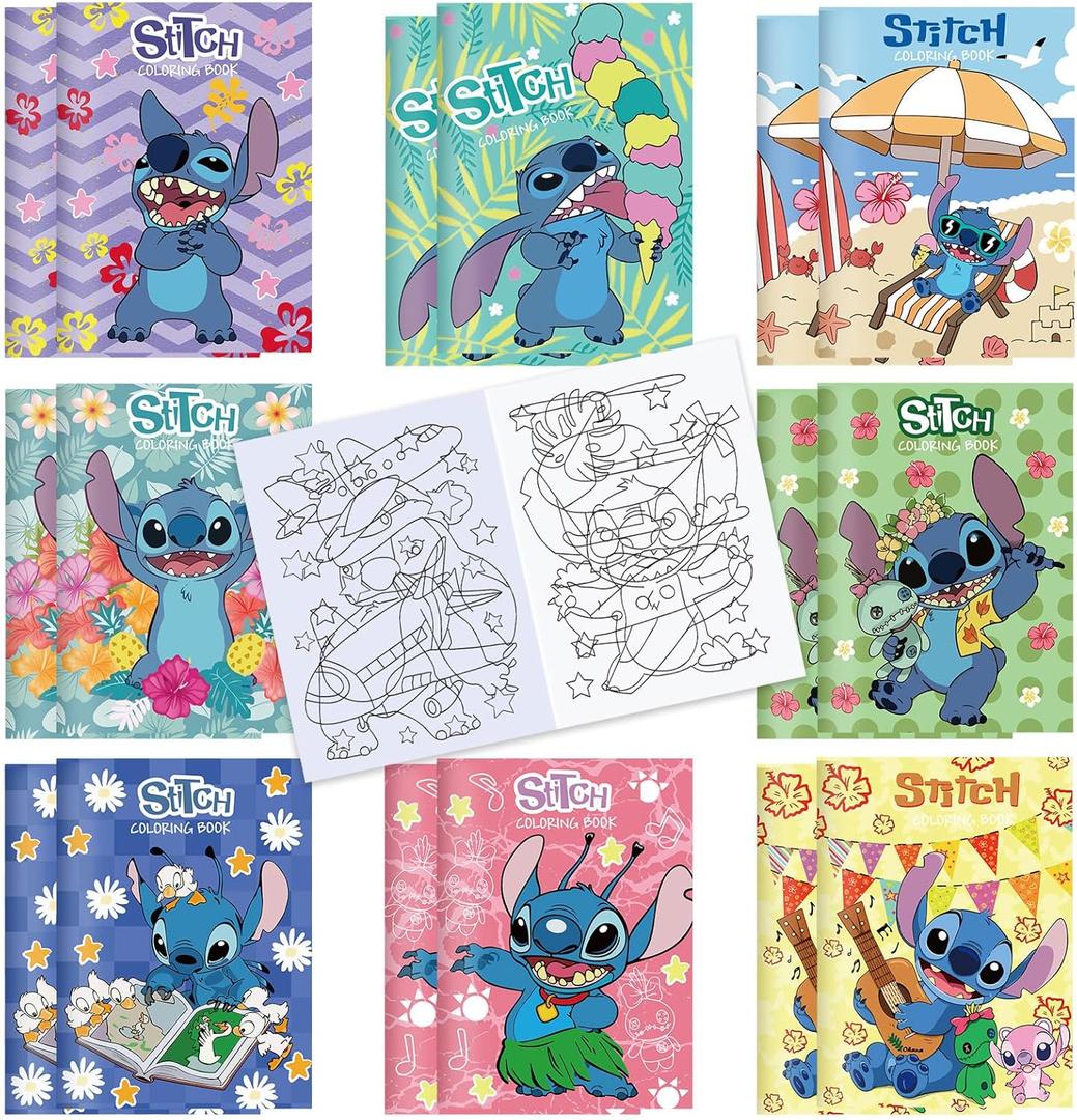 16 Pcs Cute Coloring Book, Cartoon Adult Coloring Books, DIY Graffiti Activity The Perfect Choice for Party Engagement