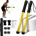 Cordless Battle Ropes with Adjustable Weights Blocks, Portable Ropeless Workout Equipment for Home Gym, Full Body Strength & HIIT Training, Cardio Exercise Rope with Gloves & Storage Bag