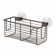 Metal Wire Shower Basket  Wall-Mounted Storage Organizer 