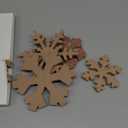 Huwena 6 Pcs Winter Tiered Tray Decor Snowflake Table Signs Hello Winter Wood Blocks Farmhouse Let It Snow Wood Decor for Table Shelf (Rustic Style)