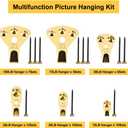 125 Pcs Heavy Duty Picture Hanging Kit With Nails for Wooden/Drywall - Professional Hangers for Canvas, Office Pictures, Clock, House Decoration - Holds 10-100 lbs