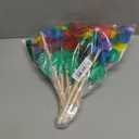 Rainbow Flower Pinwheels for Yard and Garden - Set of 10 - Outdoor Party Decor