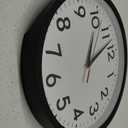 14 Inch Wall Clock Large Battery Operated Big Silent Non Ticking Analog Clock Decorative for Living Room Office Kitchen Outdoor Classroom Bedroom Bathroom School(Black)