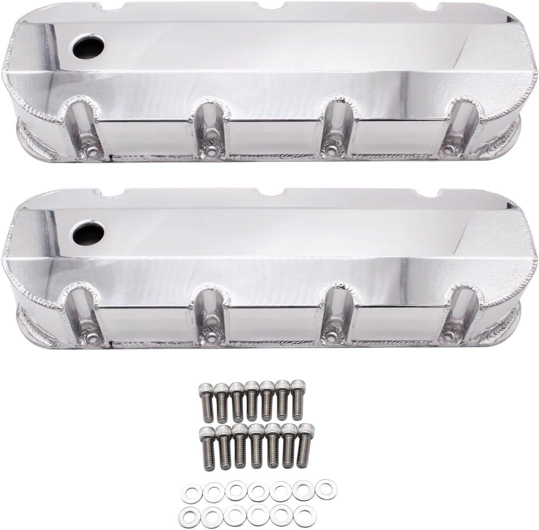Fabricated Aluminum Tall Valve Covers Compatible for Big Block Chevy BBC 396 427 454 502 Fabricated Aluminum Tall Valve Covers Compatible for Big Block Chevy BBC 396 427 454 502