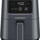 CHEFMAN 2 Qt Mini Air Fryer Digital Space-Saving Compact Air Fryer with Nonstick and Dishwasher Safe Basket, Quick & Easy Meals in Minutes, Features Digital Timer and Shake Reminder Grey