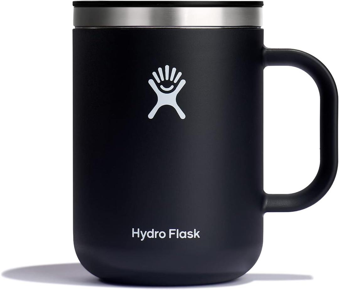 Hydro Flask Coffee Mug  Insulated Stainless Steel, Non Spill, Leak Resistant Travel Mug 24 Oz Black