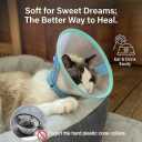 Cat Cone Collar Soft, Comfortable Mesh E Collar for Cats to Stop Licking, Breathable Elizabethan Collar, Alternative to Plastic Cones, Blue L