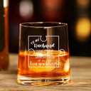 JERIO Husband Whiskey Glass,Christmas Gift for Husband, Anniversary or Birthday Gift for Him from Wife,Romantic Husband Gifts Idea,Funny Bourbon & Whiskey 9.5 Oz Gifts for Men