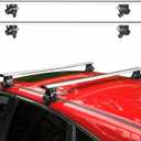 Universal Roof Rack Cross Bars 51" (1.3m) - Heavy Duty 440lbs Capacity Car Top Rails for Naked Roof (No Side Rails) - Aerodynamic Aluminum Alloy with 4-Claw Hooks, Silver