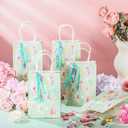 Humyoun 24 Pcs Fairy Party Favor Bags Set with Ribbon Gift Woodland Fairy Party Decorations Mushroom Goodie Floral Candy Treat Bags for Birthday and Baby Shower