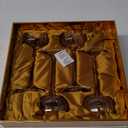 GLASSIQUE CADEAU Crystal Cocktail and Champagne Coupette Glasses | Set of 4 | 9 oz Elegant Long Stemmed Coupe Glassware for Gimlet, Espresso Martini, Daiquiri, Cosmopolitan | Fancy Round Saucers