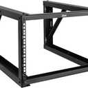 Tecmojo 6U Wall Mount Rack, Wall Mount Network Rack 24.8in Depth, Open Frame Server Rack for 19in IT/AV/Data/Home Equipment, Black