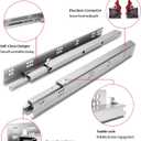21 Inch Undermount Drawer Slides Soft Close 1 Pair, Bottom Mount Drawer Sliders Heavy Duty Track Under Mounted, Full Extension Cabinet Drawer Glides Brackets Locking Device Kitchen Dresser