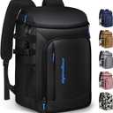 Capolo 36/45 Cans Cooler Backpack Insulated Waterproof for Women Men Lunch Backpack Coolers Leak Proof Soft Cooler Bags (Leather Black)