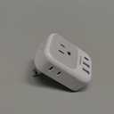 TESSAN Brazil Power Adapter, US to Brazil Travel Plug with 4 American Outlets 3 USB Charger (1 USB C Port), Type N Adaptor for USA to Brazilian Brasil
