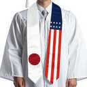 2 x Japan Flag International Students Graduation Sash Stole Scarves 180 X 13 CM/70 X 5 INCHES Double Sided Graduation Decoration Item