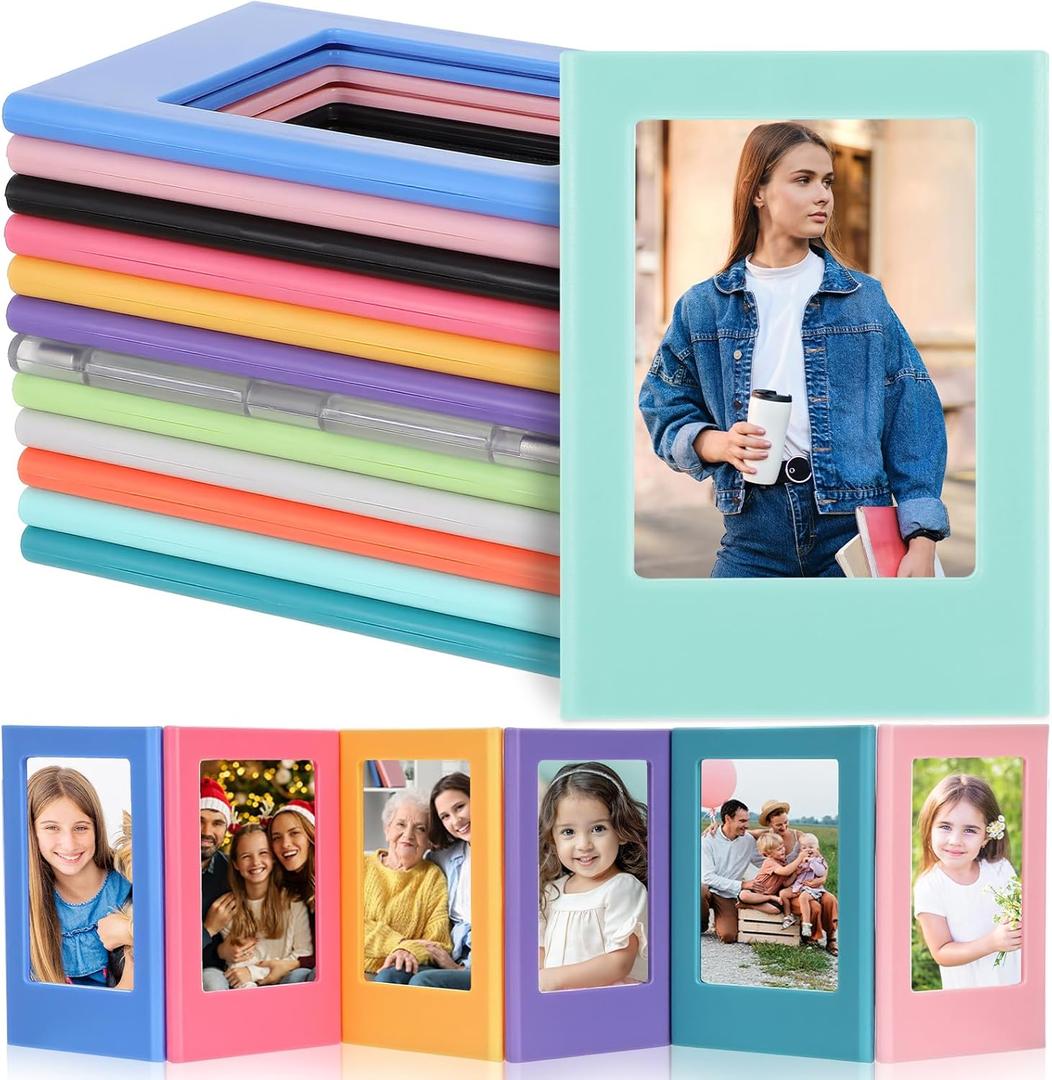 24 Pack Magnetic Picture Frame, Mini Picture Magnets 2.5x3.5 inches Picture Frame for Refrigerator, Wallet Size Magnetic Photo Frames, Magnetic Photo Frames for Refrigerator, School, Office
