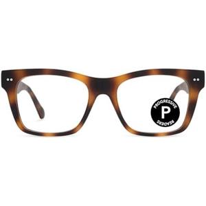 LOOK OPTIC Cosmo Progressive Reader-Stylish Unisex Reading Glasses, Prescription-Quality