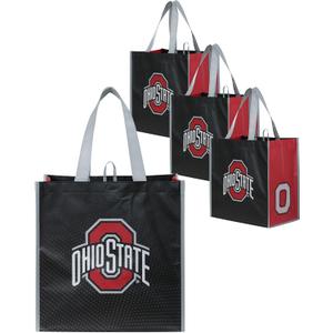 FOCO NCAA Team Logo Reusable Grocery Shopping Bags Totes (4-Pack)