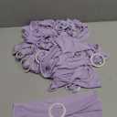 Peomeise 25pcs Lavender Spandex Chair Sashes with Buckle Slider for Wedding, Party Decoration