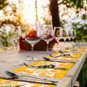 Bayson 50 Pieces Summer Bee Honey Colorful Paper Placemats Disposable Durable Yellow Farm Flower Place Mats Great for Party Holiday Kitchen Dining Room Table Decorations 11" x 17"