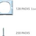 60/90/120 Packs Light Clips Mounts Bracket Compatible with Govee Outdoor Lights Pro,200FT(H706),128 Packs Mounting,250 Screws,White