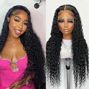 28 Inch 13x4 HD Transparent Frontal Human Hair Body Wave Glueless Wigs Pre Plucked with Baby Hair Natural Hairline for Black Women