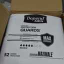 Depend Guards Incontinence Pads for Men, Maximum Absorbency, 104 Count