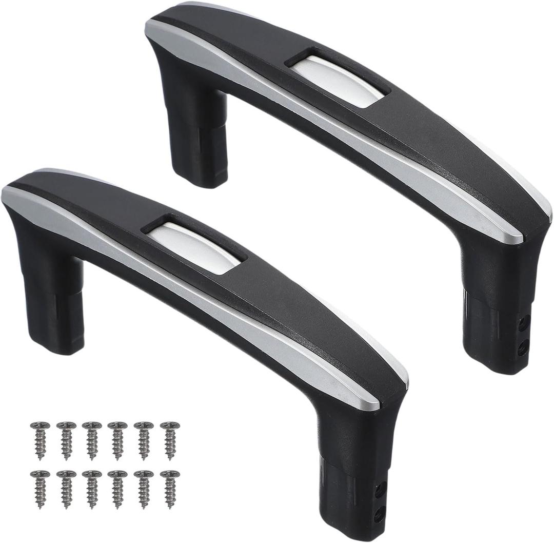 Uxcell 2Pcs Luggage Telescopic Handle Replacement, Suitcase Handle Replacement Pull Grip For Telescopic Handle Repair Travel Accessories(Black, 6.1 Inch)
